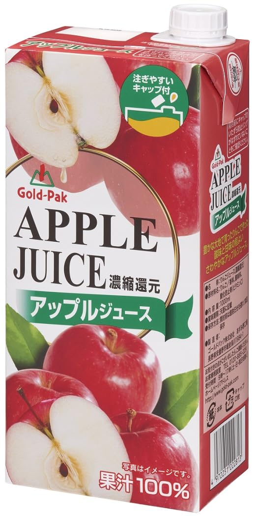 Amazon.co.jp: ゴールドパック アップルジュースEX パック 1L ×6本